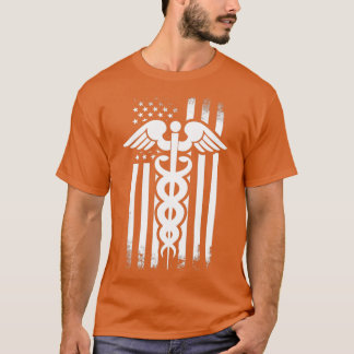 vlag van verpleegsters Caduceus T-shirt