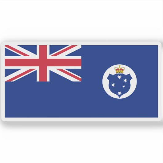 Vlag van Victoria (1877), Australië Sticker (Voorkant)