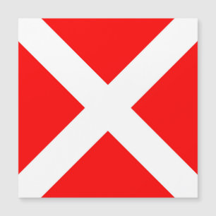 vlag van vier zeemijlmerken van het zeemijlmerk