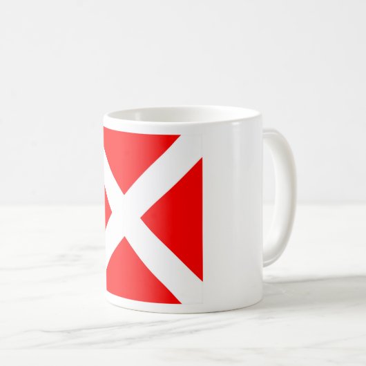 vlag van vier zeemijlmerken van het zeemijlmerk koffiemok (Voorkant rechts)