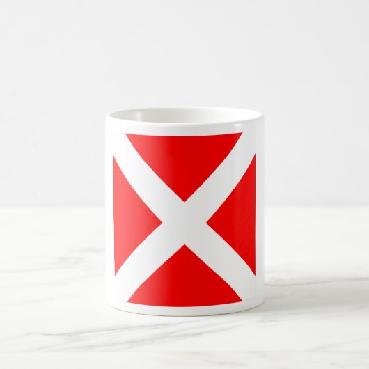 vlag van vier zeemijlmerken van het zeemijlmerk koffiemok (Center)