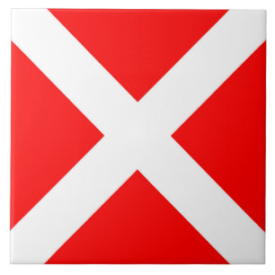 vlag van vier zeemijlmerken van het zeemijlmerk tegeltje