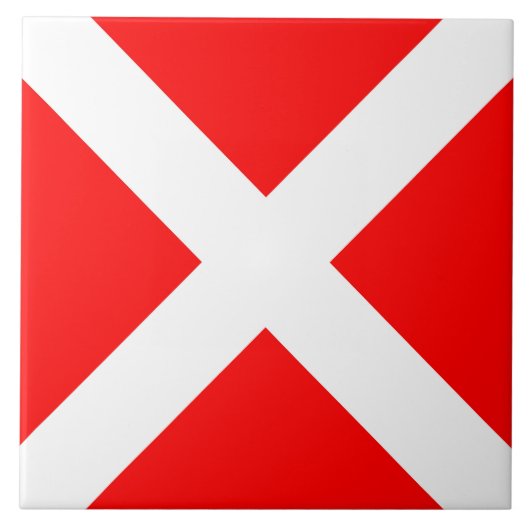 vlag van vier zeemijlmerken van het zeemijlmerk tegeltje (Voorkant)