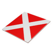 vlag van vier zeemijlmerken van het zeemijlmerk tegeltje (Zijkant)