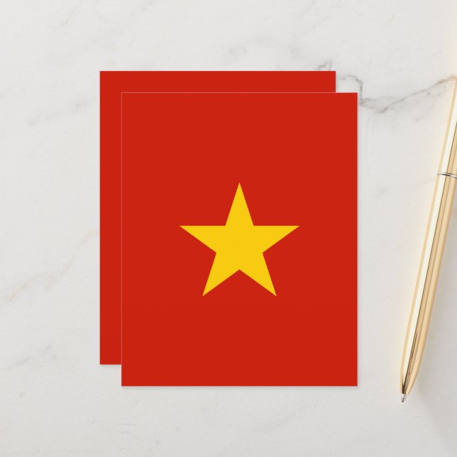 Vlag van Vietnam (Voorkant / Achterkant in situ)