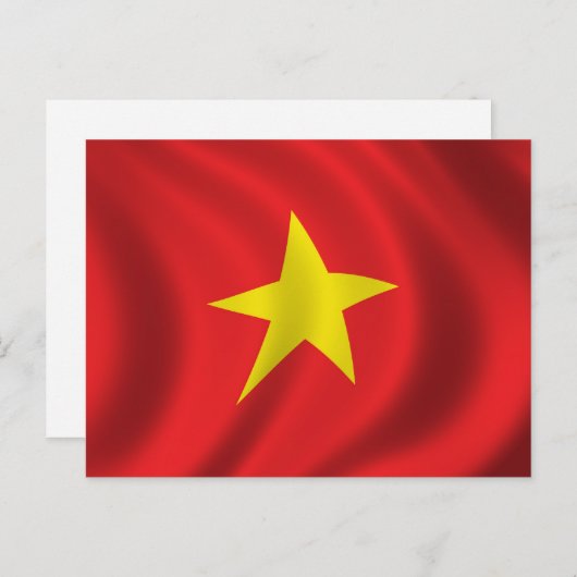 Vlag van Vietnam Briefkaart (Voorkant / Achterkant)