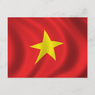 Vlag van Vietnam Briefkaart