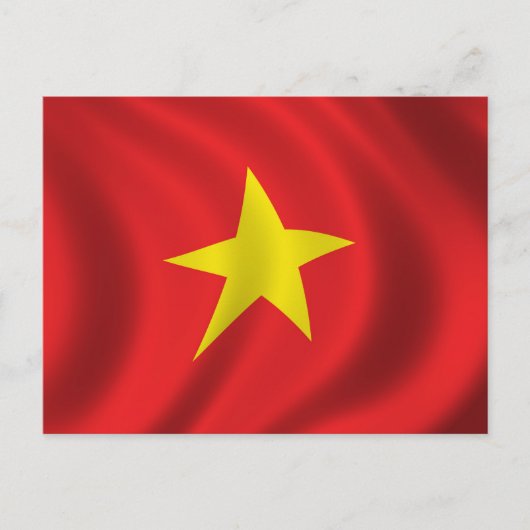 Vlag van Vietnam Briefkaart (Voorkant)