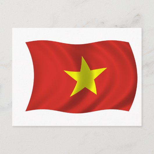 Vlag van Vietnam Briefkaart (Voorkant)