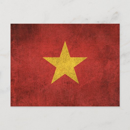  vlag van Vietnam Briefkaart (Voorkant)
