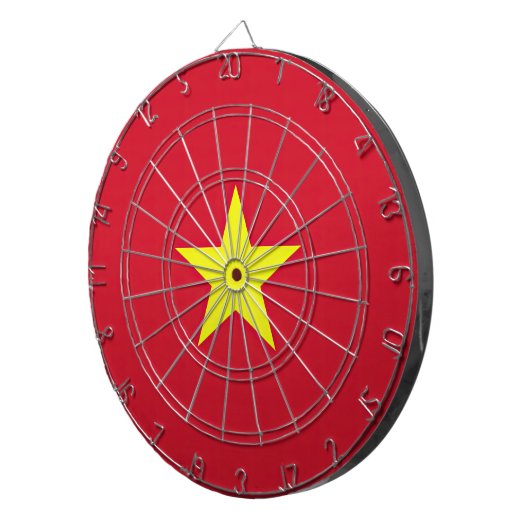 Vlag van Vietnam Dartbord (Voorkant Rechts)