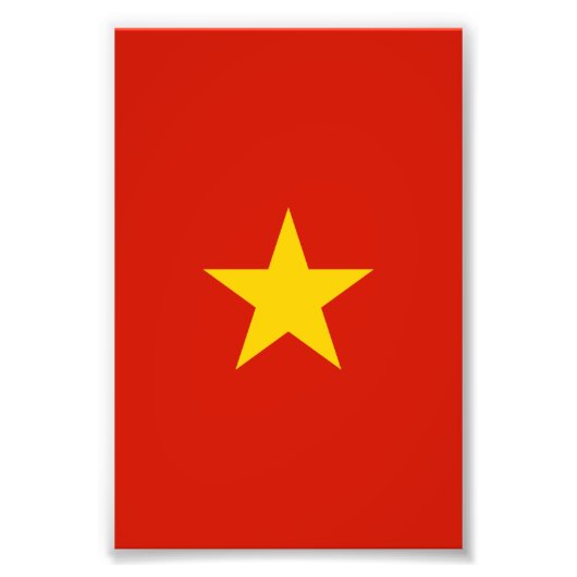 Vlag van Vietnam Foto Afdruk (Voorkant)
