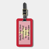 Vlag van Vietnam - Gebruiksrechtop. Bagagelabel (Voorkant verticaal)