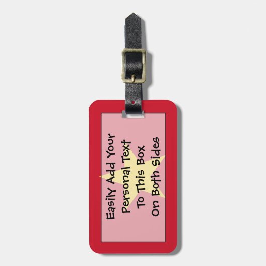 Vlag van Vietnam - Gebruiksrechtop. Bagagelabel (Voorkant verticaal)