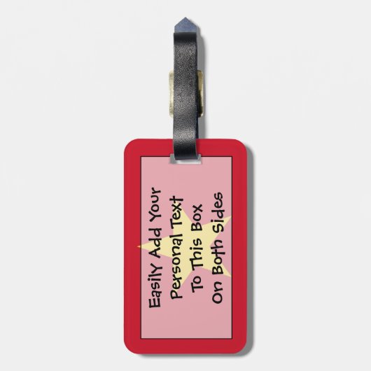 Vlag van Vietnam - Gebruiksrechtop. Bagagelabel (Achterkant verticaal)