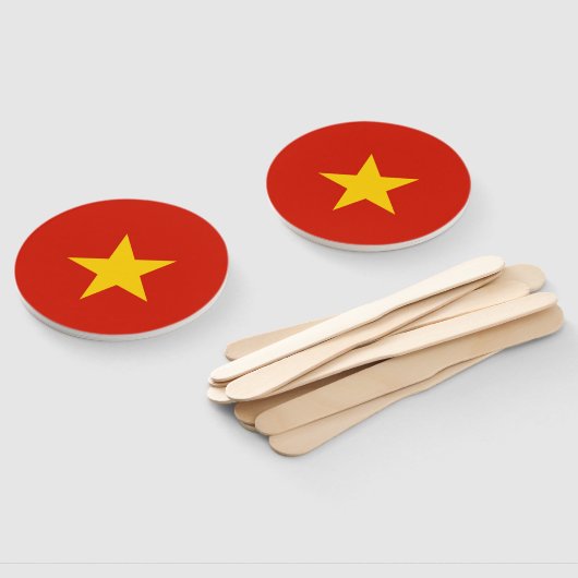 Vlag van Vietnam Handwaaier (Niet-gemonteerd)