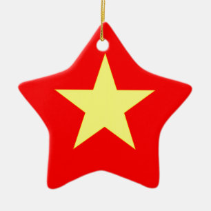 Vlag van Vietnam Keramisch Ornament