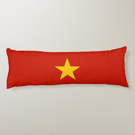 Vlag van Vietnam Lichaamskussen (Achterkant)