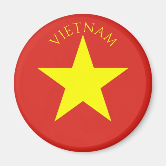 vlag van vietnam magneet (Voorkant)