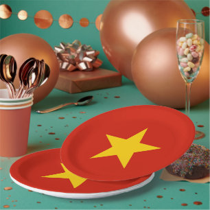Vlag van Vietnam Papieren Bordje