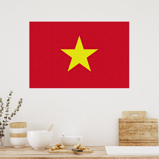 Vlag van Vietnam Poster (Keuken)