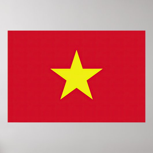 Vlag van Vietnam Poster (Voorkant)