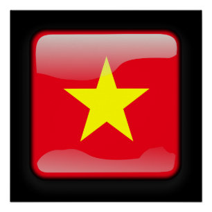 Vlag van Vietnam Poster
