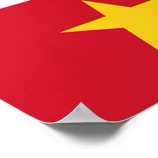 Vlag van Vietnam Poster (Hoek)