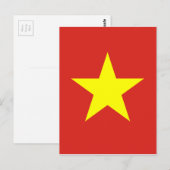 Vlag van Vietnam - Qutainc kboyt Nam Briefkaart (Voorkant / Achterkant)