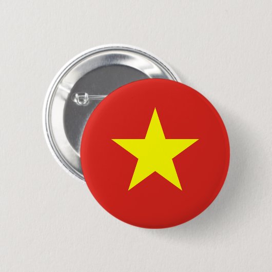 Vlag van Vietnam - Qutainc kboyt Nam Ronde Button 5,7 Cm (Voorkant /achterkant)