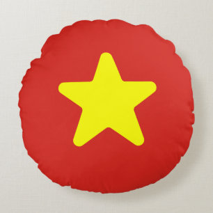 Vlag van Vietnam Rond Kussen