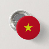 Vlag van Vietnam Ronde Button 3,2 Cm (Voorkant /achterkant)
