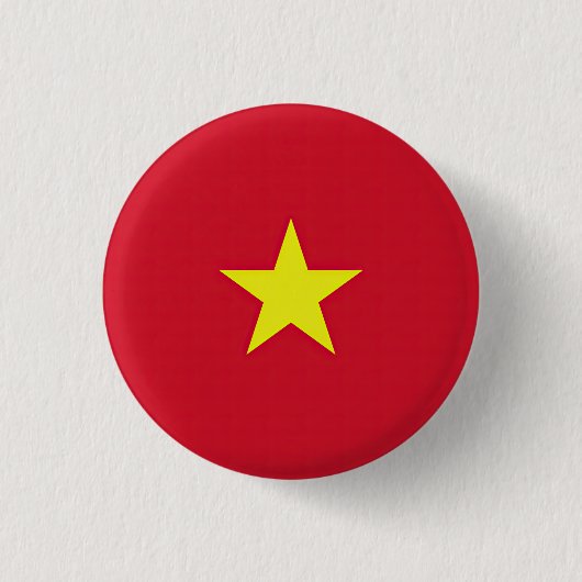 Vlag van Vietnam Ronde Button 3,2 Cm (Voorkant)