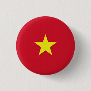 Vlag van Vietnam Ronde Button 3,2 Cm