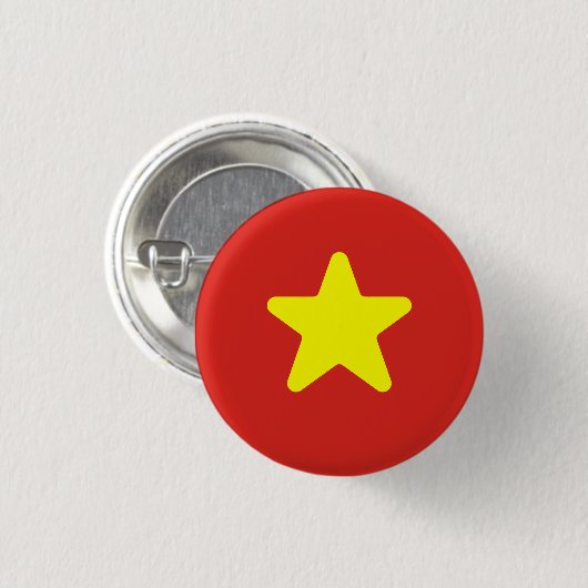 Vlag van Vietnam Ronde Button 3,2 Cm (Voorkant /achterkant)
