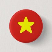Vlag van Vietnam Ronde Button 3,2 Cm (Voorkant)