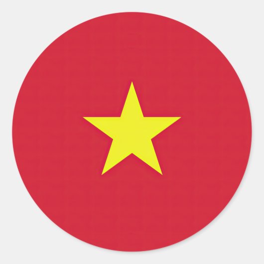 Vlag van Vietnam Ronde Sticker (Voorkant)