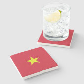 Vlag van Vietnam Stenen Onderzetter (Zijkant)