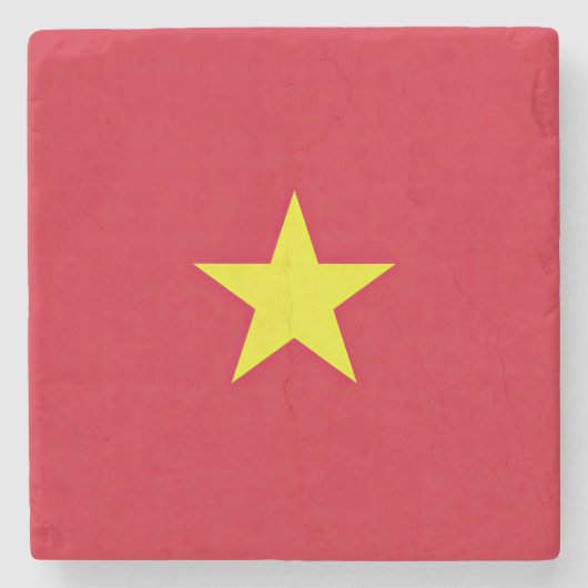 Vlag van Vietnam Stenen Onderzetter (Voorkant)