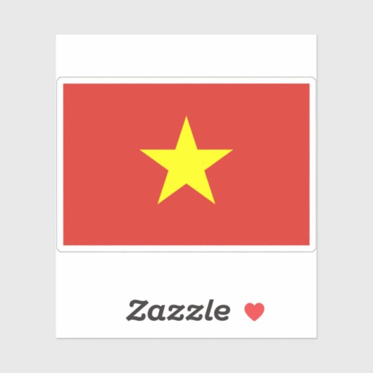 Vlag van Vietnam Sticker (Vel)