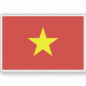 Vlag van Vietnam Sticker (Voorkant)