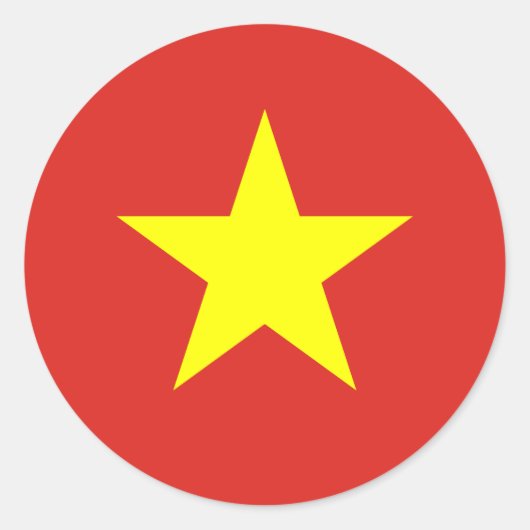 Vlag van Vietnam Sticker (Voorkant)