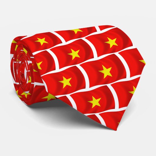 Vlag van Vietnam stropdas (Opgerold)