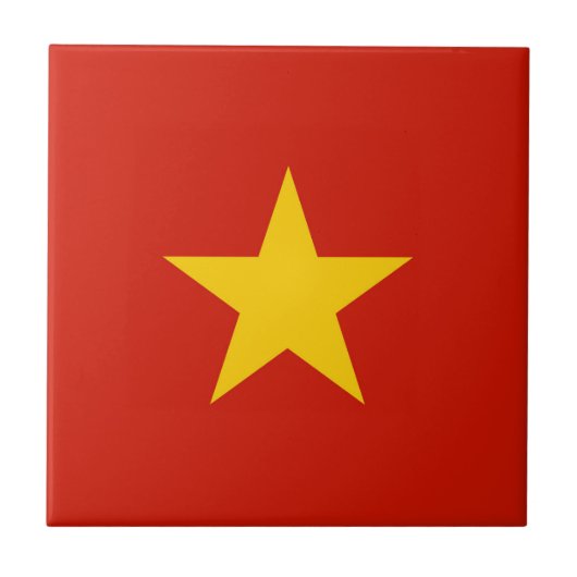Vlag van Vietnam Tegeltje (Voorkant)