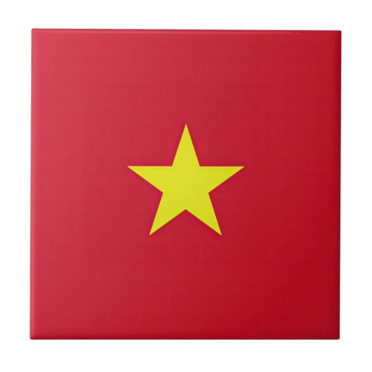Vlag van Vietnam Tegeltje (Voorkant)
