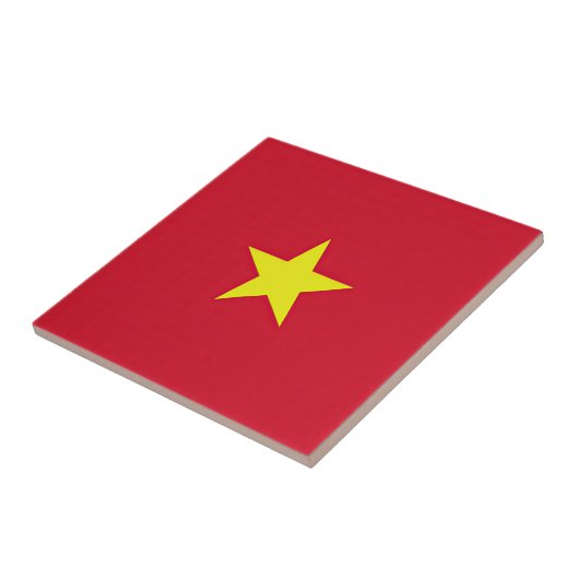 Vlag van Vietnam Tegeltje (Zijkant)