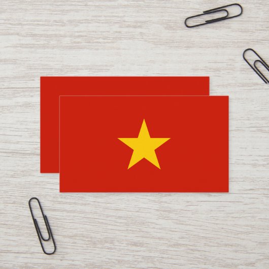 Vlag van Vietnam Visitekaartje (Voorkant / Achterkant in situ)