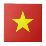 Vlag van Vietnamese keramische Tegel Tegeltje<br><div class="desc">Vlag van Vietnamese keramische Tegel</div>