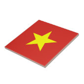 Vlag van Vietnamese keramische Tegel Tegeltje (Zijkant)