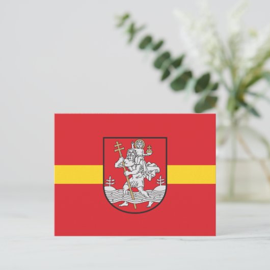 Vlag van Vilnius, Briefkaart Litouwen (Staand voorkant)